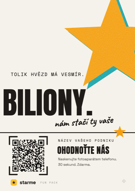 Kartička Biliony hvězd ve vesmíru